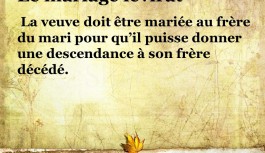 Le Lévirat, une violence faite à la femme. Le Lévirat, une violence faite à la femme.